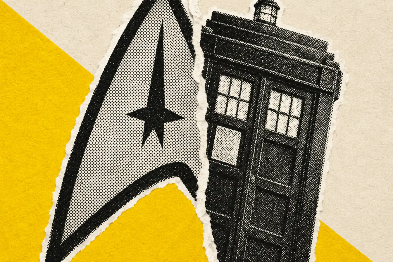 Insigne Starfleet et TARDIS fendus
